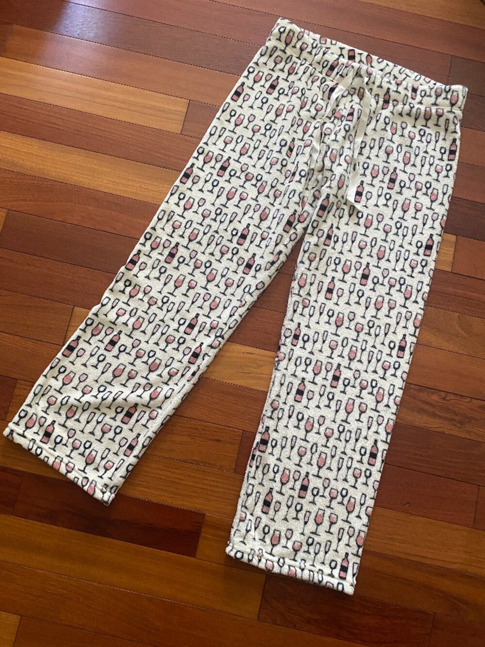 Wine Fleece Pajama Pants Size Medium